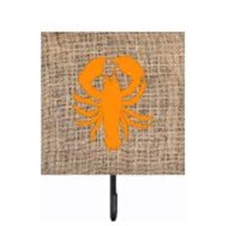 Carolines Treasures Lobster Burlap And Orange Leash Or Key Holder BB1015-BL-OR-SH4